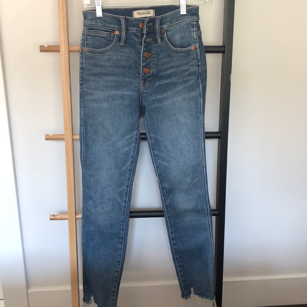 Madewell 10in skinny, button fly, sz 24
